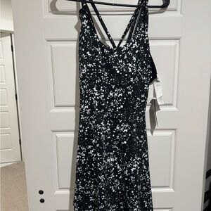 Fabletics Black and White Strappy Dress